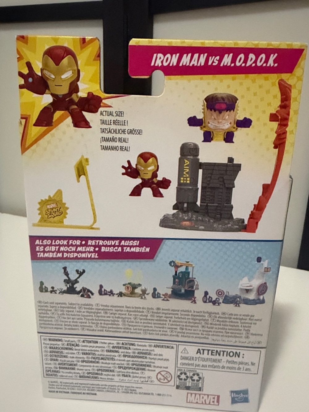 Marvel Stunt Squad Iron Man vs M.O.D.O.K. Kids Toy - Red/Gold/Grey etc. - Picture 5 of 12